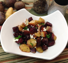 Mediterranean Roasted Potato and Beet Salad