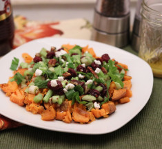 Sweet Potatoes with Pecans and Goat Cheese