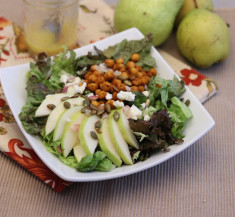 Roasted Chickpeas and Pear Salad