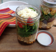 Mason Jar Chicken Pasta Salad