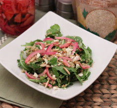 Arugula Quinoa Salad with Pickled Onions