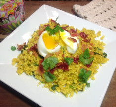 Egg Topped Cauliflower Couscous