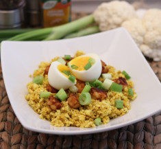 Egg Topped Cauliflower Couscous
