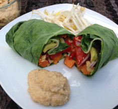 Sweet Potato Collard Green Wraps