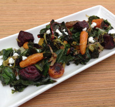 Roasted Beets and Carrots with Goat Cheese Vinaigrette