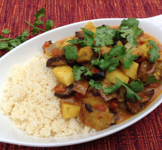 Eggplant and Mushroom Curry