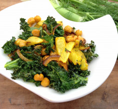 Roasted Fennel, Chickpeas and Kale