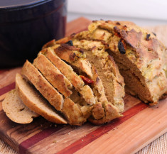 Pesto and Sun Dried Tomato Whole Grain Bread