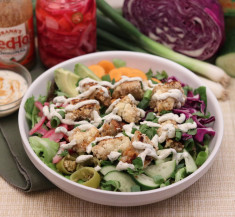 Baked Buffalo Cauliflower Salad