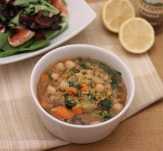 Lemony Lentil and Chickpea Soup