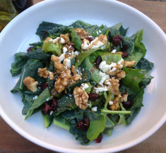 Cranberry Feta and Walnut Spinach Salad