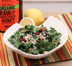 Kale Salad with Walnuts and Cranberries