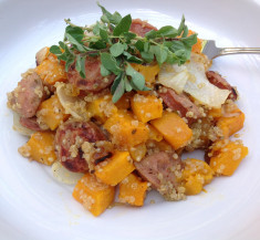 Quinoa with Butternut Squash and Sausage