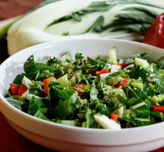 Bok Choy Salad with Sesame Soy Dressing