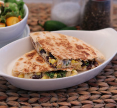Black Bean Quesadillas with Goat Cheese