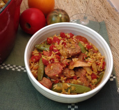 One-Pot Chicken and Sausage Paella