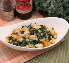 Gnocchi with Butternut Squash, Chickpeas and Kale