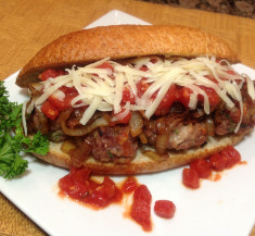 Meatball Subs with Caramelized Onions