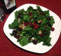 Balsamic Kale with Cranberries