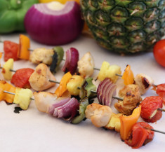 Baked Pineapple Chicken Kabobs