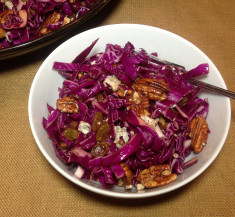 Red Cabbage Salad with Blue Cheese and Pecans
