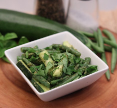 Green Beans and Zucchini with Sauce Verte