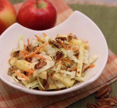 Apple Carrot and Pecan Curry Slaw