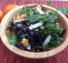 Kale, Clementine and Feta Salad with Honey Lime Dressing