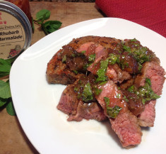 Jam the Lamb (Grilled Lamb Sirloin with Minted Rhubarb Marmalade)