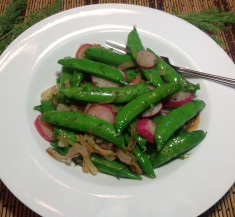 Radishes with Sugar Snap Peas and Dill