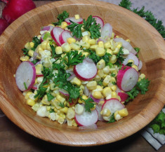 Corn and Radish Salad with Lime Dressing
