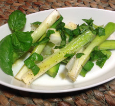 Grilled Leeks with Basil