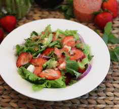 Strawberry Salad with Strawberry Mint Vinaigrette