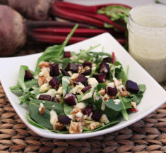 Roasted Beet Orzo Salad with Blue Cheese and Walnuts