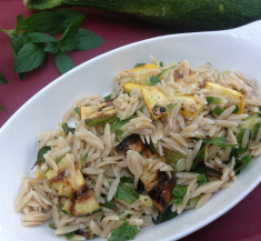 Herbed Orzo Salad with Grilled Zucchini