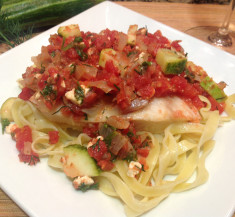 Baked Cod with Herbed Tomato Sauce