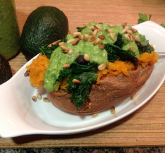 Loaded Sweet Potato with Green Goddess Dressing
