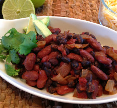 Mexican Beans with Avocado
