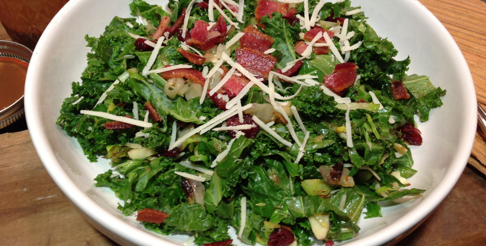 Kale Chopped Salad with Maple Almond Vinaigrette