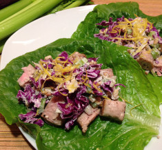 Tuna Lettuce Wraps with Horseradish Dressing