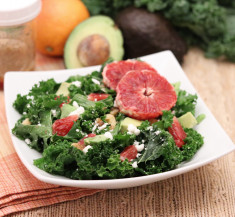 Kale Salad with Blood Oranges and Goat Cheese