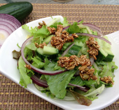 Farmers’ Market Salad with Honey Seed Crunch