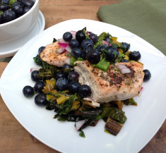 Goat Cheese Chicken with Blueberry Salsa