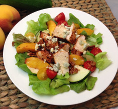 Cajun Chicken Salad with Grilled Peaches