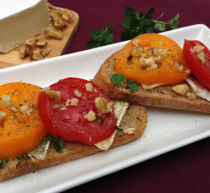 Brie Cheese and Tomato Toast