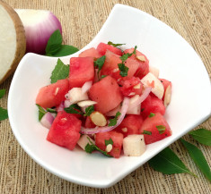Watermelon Jicama Mint Salad