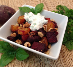 Roasted Beets with Spicy Yogurt Sauce