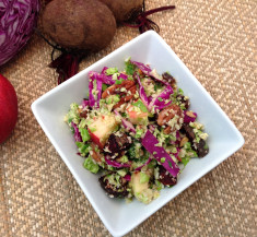 Brussels Sprouts Slaw with Apple Cider Vinaigrette