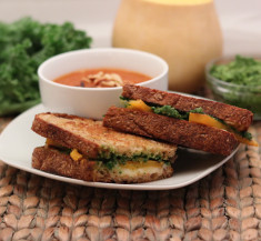Roasted Butternut Squash and Pesto Grilled Cheese