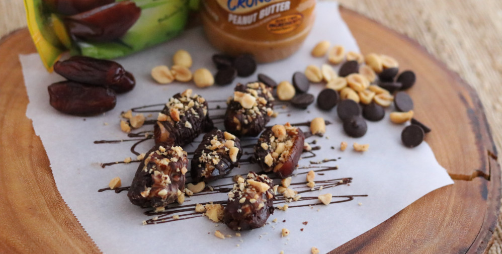 Snickers Inspired Stuffed Dates